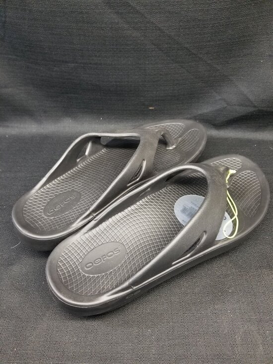 OOFOS Men\'s OOriginal Sandal Recovery Thong Black Size 13 NEW WITH TAGS! main image 4